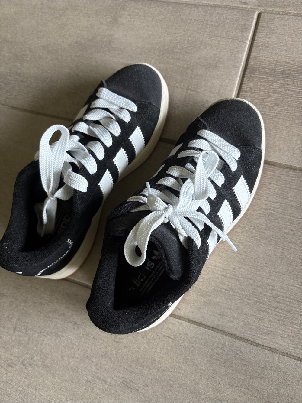 adidas Black and White Suede Low-Top Sneakers